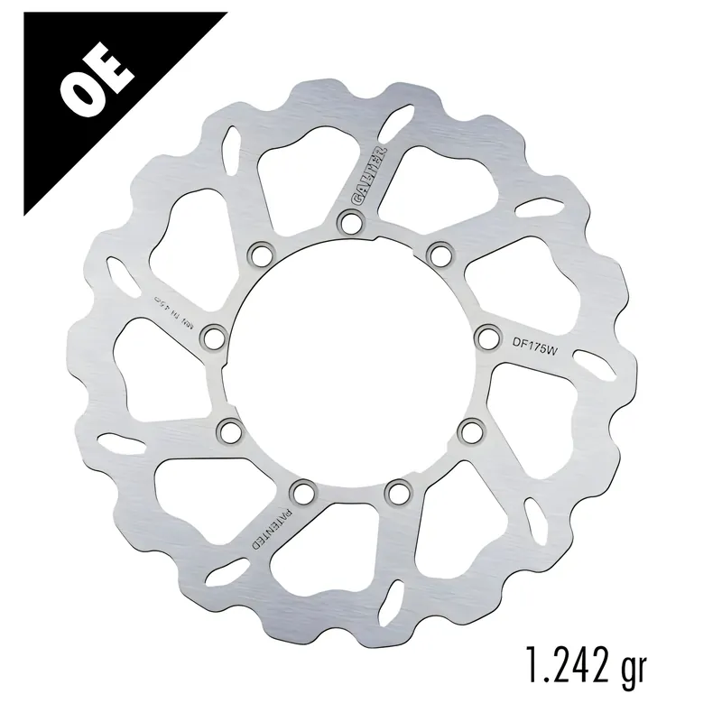 Echt Bremsscheibe Galfer DF175W WAVE® mit ECE R90 Zulassung, starr vorne 300x5mm für Kawasaki KLE 500 ccm Bj. 1988 - 2007