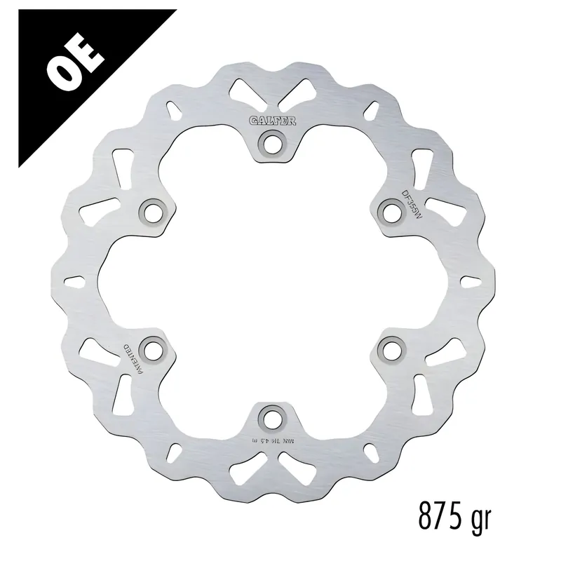 Bremsscheibe Galfer DF355W WAVE® mit ECE R90 Zulassung, starr hinten 260x5mm für Suzuki GSX B-King ABS GSX-R Hayabusa 1300 ccm Bj. 2007 - 2020 Zertifiziert