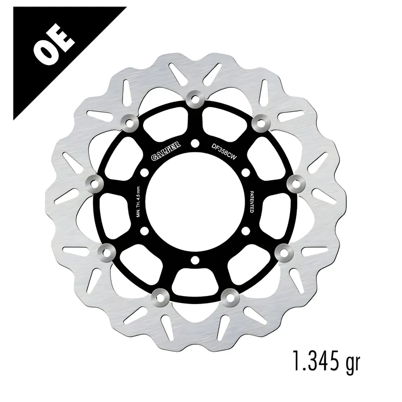 Bremsscheibe Galfer DF358CW WAVE® mit ECE R90 Zulassung, schwimmend vorne 310x5mm (2 benötigt) für Suzuki GSX-R GSX S 600 - 1000 ccm Bj. 2008 - 2015 Saisonangebot