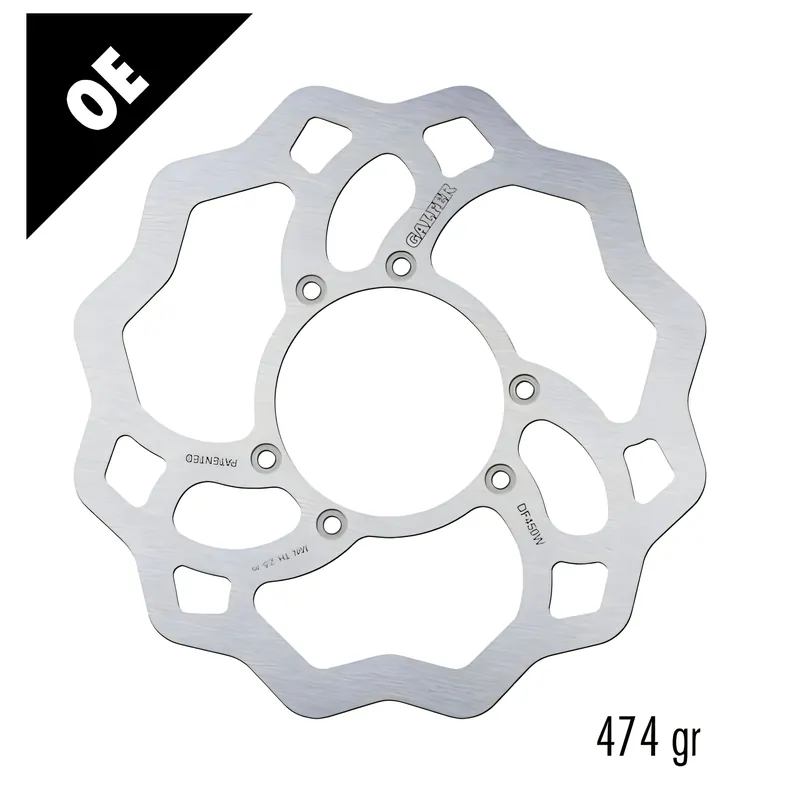 Preiswert Bremsscheibe Galfer DF450W WAVE® mit ECE R90 Zulassung, starr vorne 245x3mm für Yamaha WR R X 125 - 350 ccm Bj. 1985 - 2014