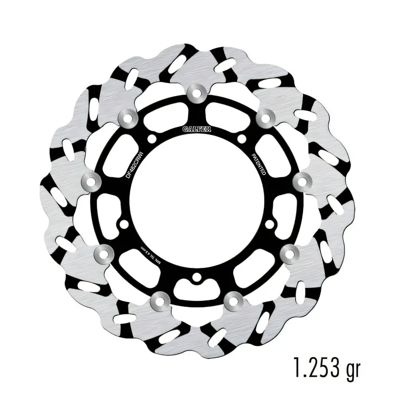 Neue Kollektion Bremsscheibe Galfer DF482CRWI WAVE® Racing Grooved Left mit ECE R90 Zulassung, schwimmend vorne 310x5mm für Yamaha FZ 8 N NA FZ8 Fazer S SA YZF-R6 600 - 800 ccm Bj. 2005 - 2016