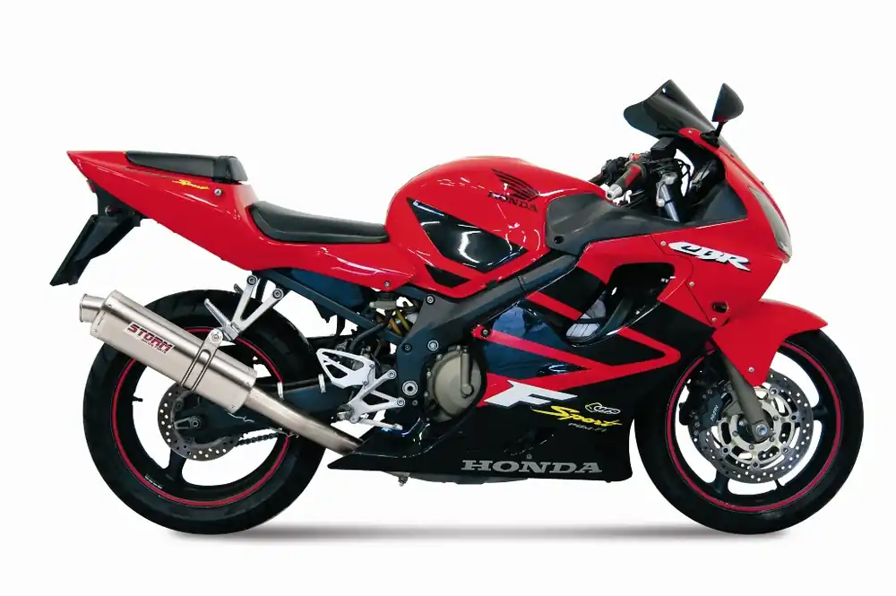 Auspuff Storm SLIP-ON oval Edelstahl mit ABE für Honda CBR FS 600 ccm Bj. 2001 - 2002 Letzte Chance