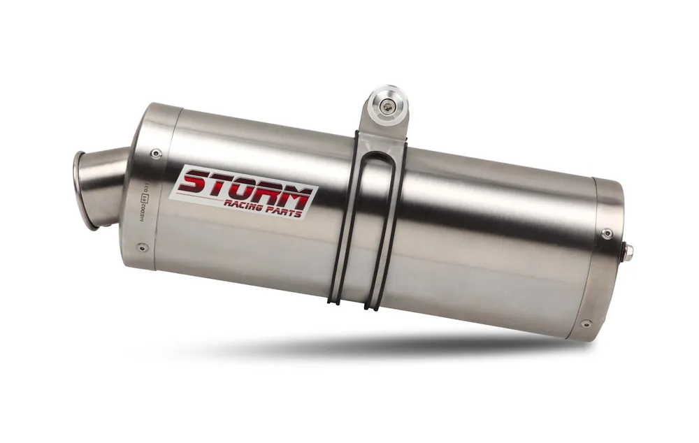 Auspuff Storm BOLT-ON oval Edelstahl mit ABE für Suzuki GSF Bandit N / S 1200 ccm Bj. 2001 - 2003 Highlight