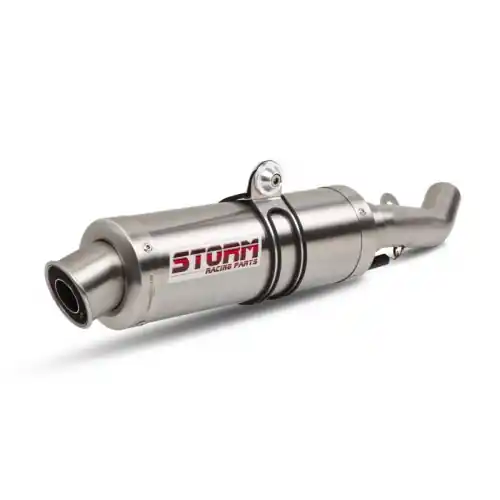 Preiswert Auspuff Storm SLIP-ON GP Edelstahl mit ABE für Triumph Speed Triple R EFI / 1050 ccm Bj. 2011 - 2016