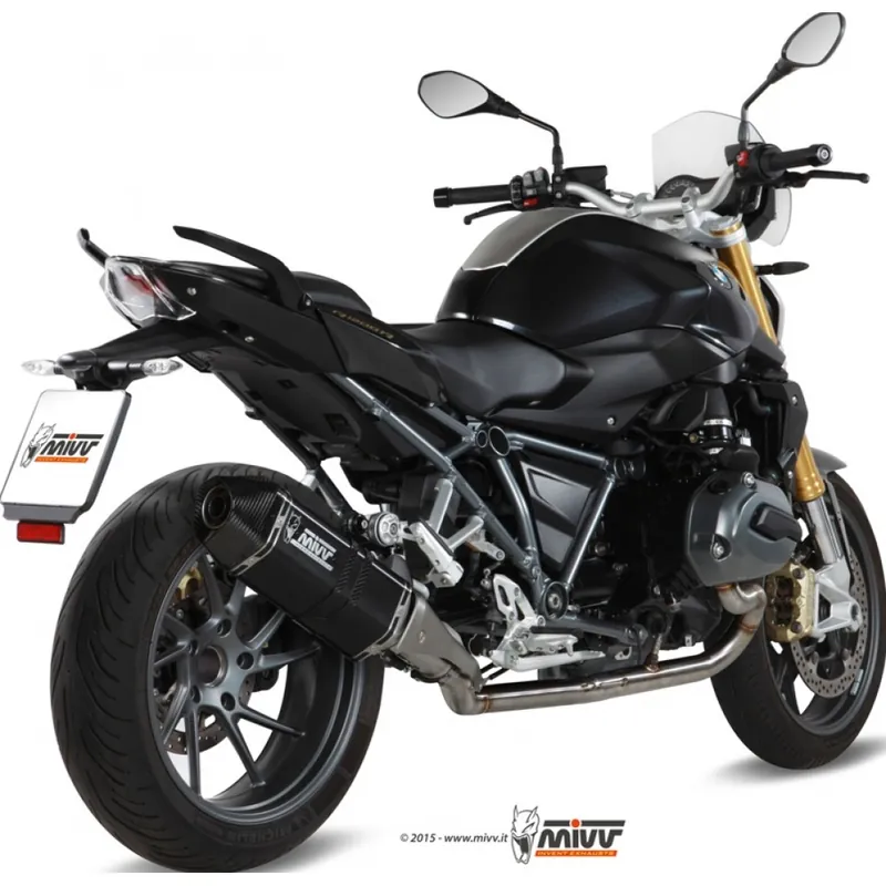 Auspuffanlage Mivv SLIP-ON Edelstahl schwarz Speed Edge Sport für BMW R LC / ESA 1200 ccm Bj. 2015 - 2016 Ausverkauf