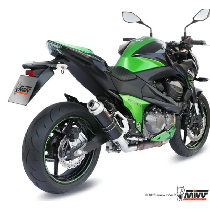 Bestpreis Auspuffanlage Mivv SLIP-ON Edelstahl schwarz GP Sport für Kawasaki Z 800 ccm Bj. 2013 - 2016