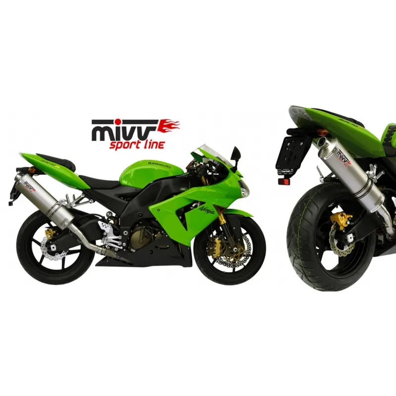 Auspuffanlage Mivv SLIP-ON Titan Oval Sport für Kawasaki ZX-10R 1000 ccm Bj. 2004 - 2005 Top-Seller