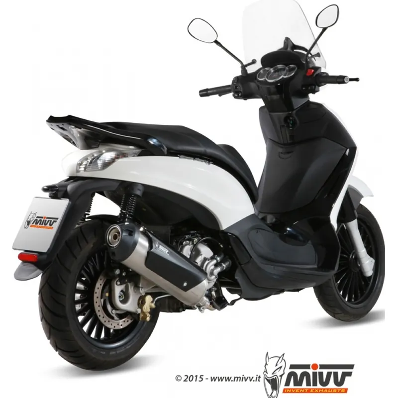Preis Gesenkt Auspuffanlage Mivv Komplettanlage 1x1 Edelstahl Urban für Piaggio Beverly RST 4V i.e. 125 ccm
