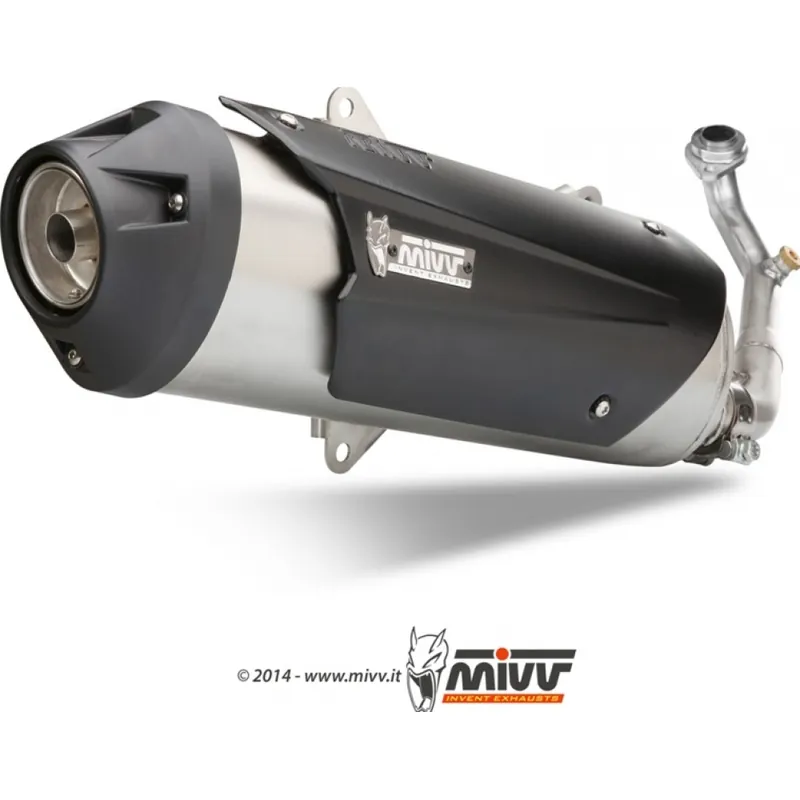 Finale Aktion Auspuffanlage Mivv Komplettanlage 1x1 Edelstahl Urban für Piaggio MP3 / LT 400 ccm