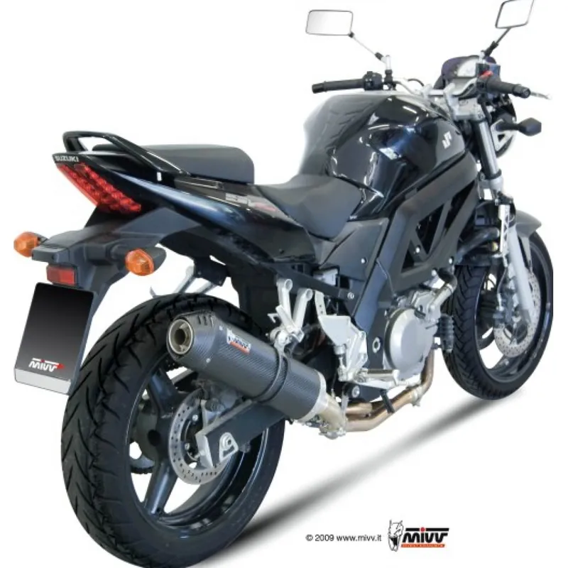 Auspuffanlage Mivv SLIP-ON Carbon Oval Sport für Suzuki SV / S SF 650 ccm Bj. 2004 - 2014 Top-Angebot