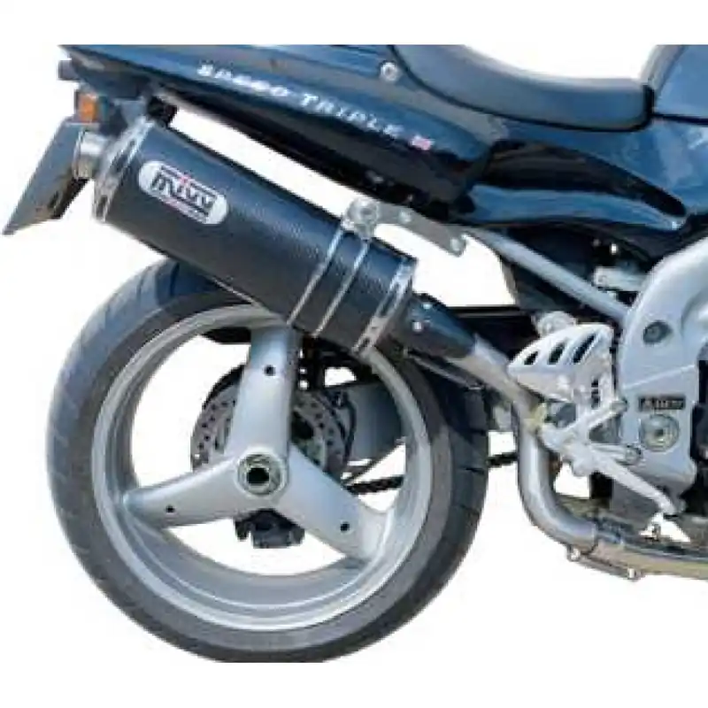 Auspuffanlage Mivv SLIP-ON Carbon Oval Sport für Triumph Speed Triple i 955 ccm Bj. 1999 - 2001 Preiswert