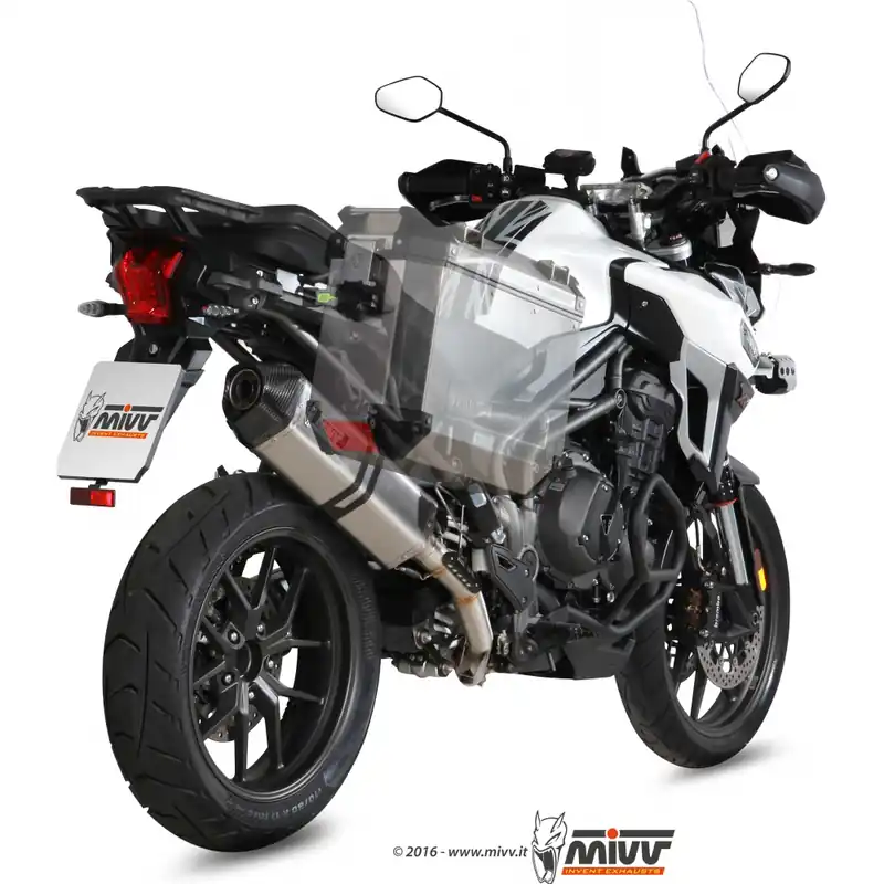 Top-Angebot Auspuffanlage Mivv SLIP-ON Edelstahl mit Carbon Kappe Speed Edge Sport für Triumph Tiger Explorer / XC 1200 ccm Bj. 2016