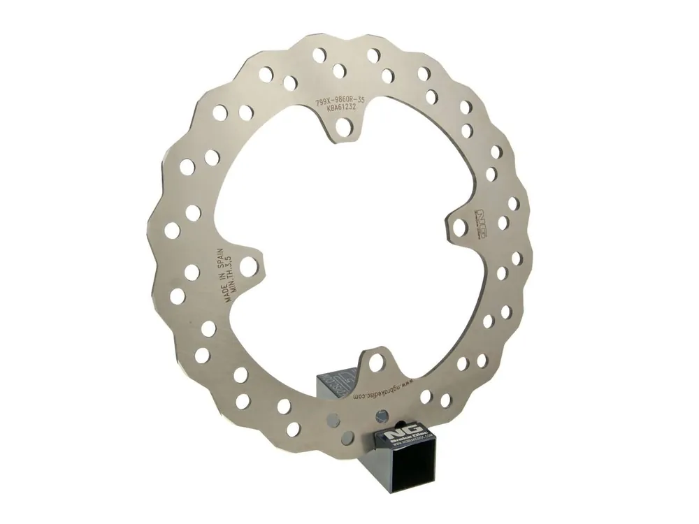 Bremsscheibe NG Wavy für Kawasaki KX, KXE, KLX, KXF, Suzuki RMZ hinten Zertifiziert
