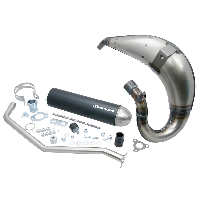 Auspuff Tecnigas E-NOX Steel mit Zulassung für Derbi Senda (00-), Aprilia RX/SX, Gilera RCR/SMT Meistverkauft