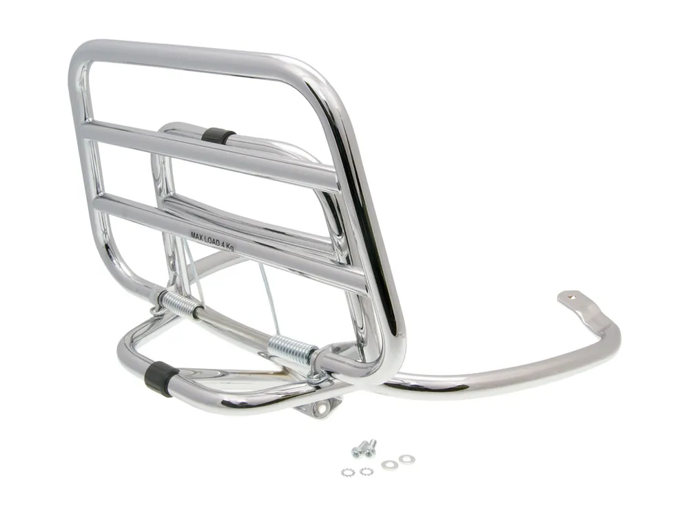Gepäckträger / Top Case Träger OEM klappbar Chrom für Vespa Primavera / Sprint Markenware