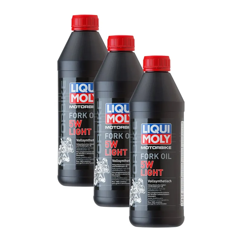 3x Liqui Moly 2716 Motorbike Motorrad Fork Oil Gabelöl Stoßdämpfer 5W light 1L Günstig