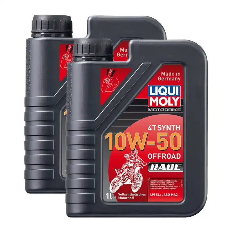 2x Liqui Moly 3051 Motorbike 4T Synth Motoröl Offroad Race 10W-50 1L Zertifiziert