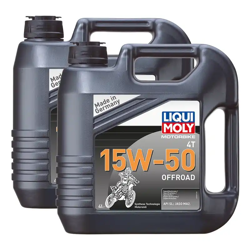 Markenware 2x Liqui Moly 3058 Motorbike 4T Motoröl Offroad 15W-50 4L