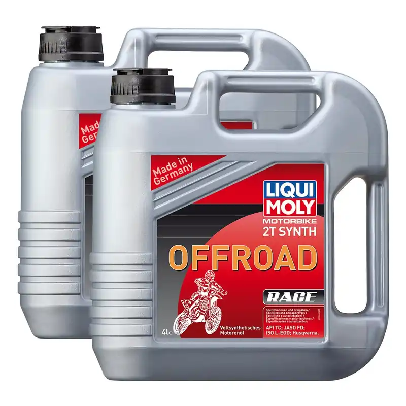 2x Liqui Moly 3064 Motorbike 2T Synth Offroad Race Motoröl 4L Schneller Versand