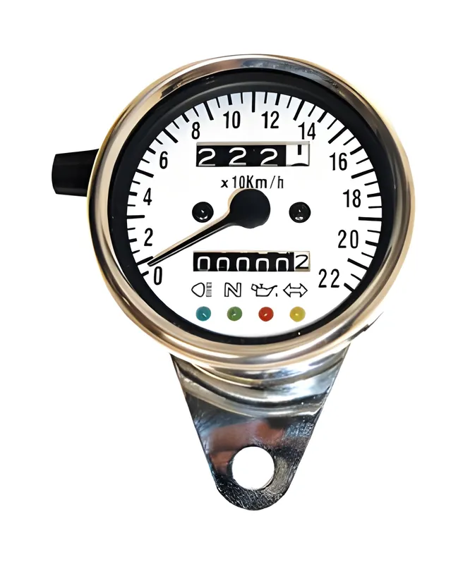 Direkt Vom Hersteller Edelstahl-Tacho, 1400 RPM, Ø 60 mm, Ziffernblatt weiß, blau illuminierend