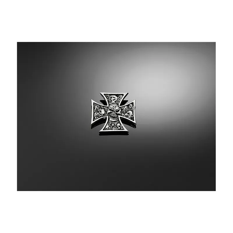 Nur Für Kurze Zeit HIGHWAY HAWK Aufkleber Gotisches Kreuz mit Totenkopf, Gr. XS