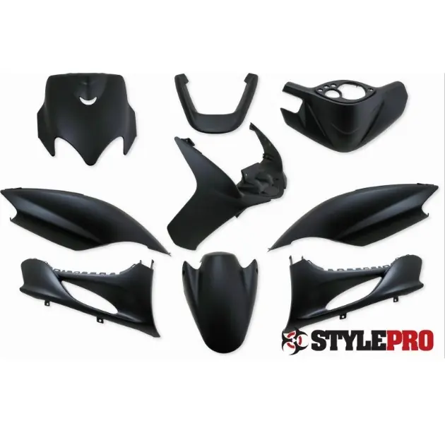 Verkleidungskit StylePro komplett, 9-teilig für Yamaha Jog R matt schwarz Solange Der Vorrat Reicht