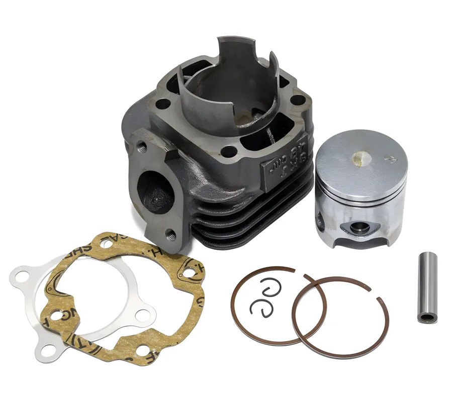 Markenware Zylinderkit Stylepro 70ccm Guss für Minarelli liegend AC, Malaguti F12 Phantom AC, Yamaha Neos Aprilia SR WWW Jog R REX Rex PGO Big Max Adly Air Tech