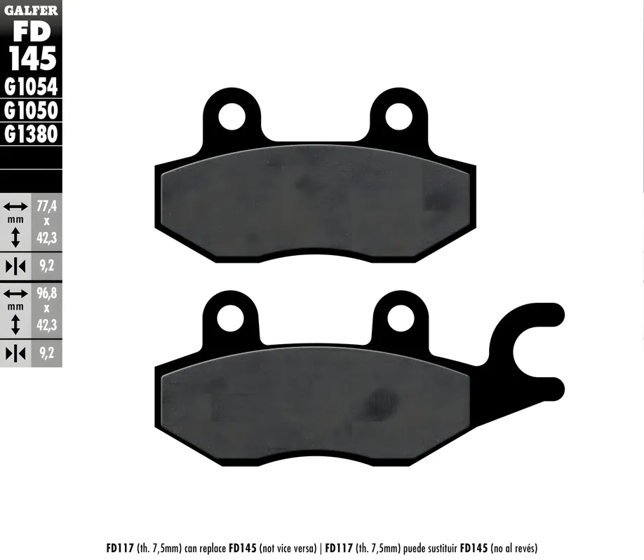 Top-Angebot Bremsbeläge Set Galfer FD145G1054 & FD187G1054 & FD401G1054 Semi-Metall vorne & hinten für Suzuki AN Burgman 400 ccm