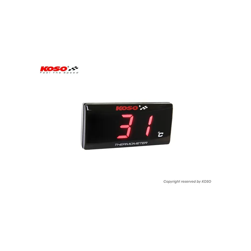 Bestseller Thermometer Koso SUPER SLIM rot