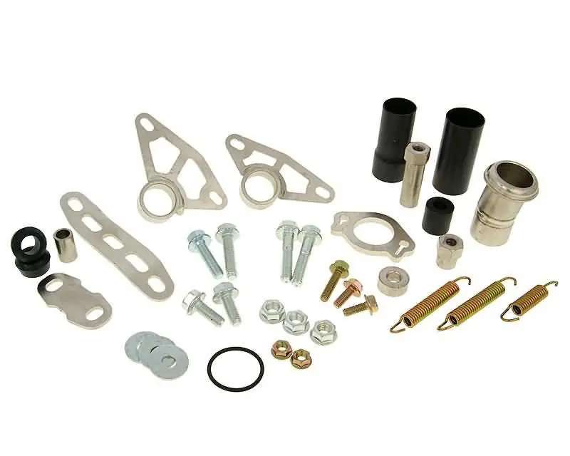 Neu Im Sortiment Auspuffhalterung Yasuni Befestigungskit Cross ML für Auspuffanlage TUB807, Rieju MRT, Beta RR Enduro Supermoto Aprilia SX Derbi Senda SM DRD X-Treme