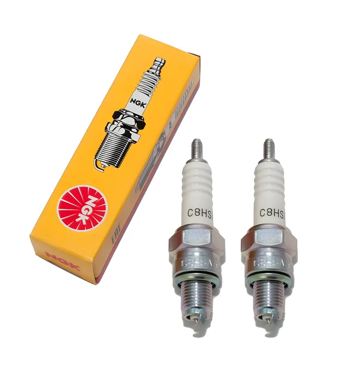 Kracherpreis Zündkerzen Set NGK 2x C8HSA Zündkerze, 12,7mm Kurzgewinde Ø 10,0mm, 6821