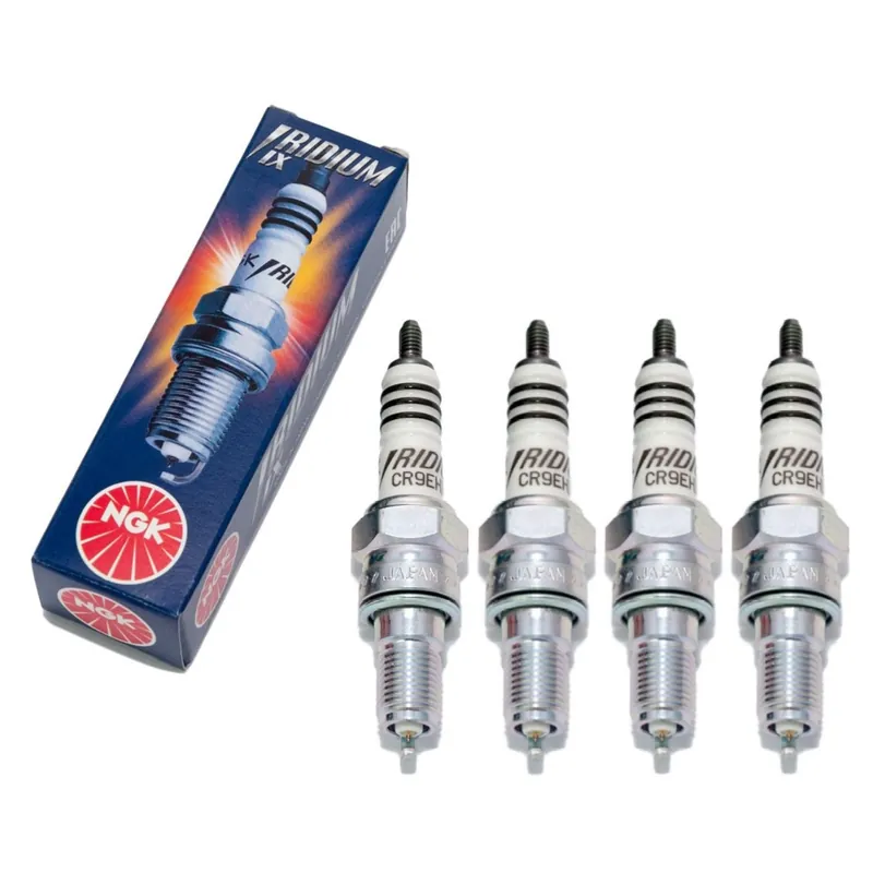Zündkerzen Set NGK 4x CR9EHIX-9 Iridium-Zündkerze entstört, 19,0mm Langgewinde Ø 10,0mm, 6216 Markenware