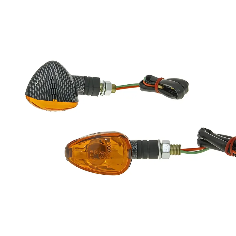 Blinker Set M10 Carbon-Look Doozy orange, kurz Top-Seller