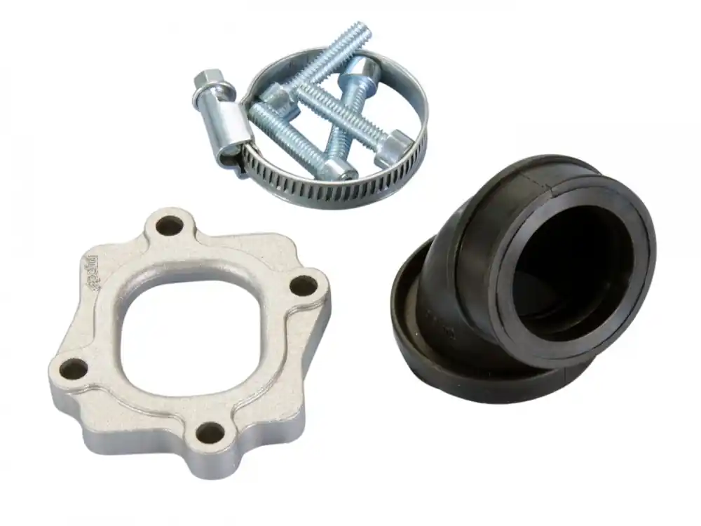 Ansaugstutzen Polini 360 28/31mm für Minarelli liegend mit 26/28 Mikuni Vergaser Sale