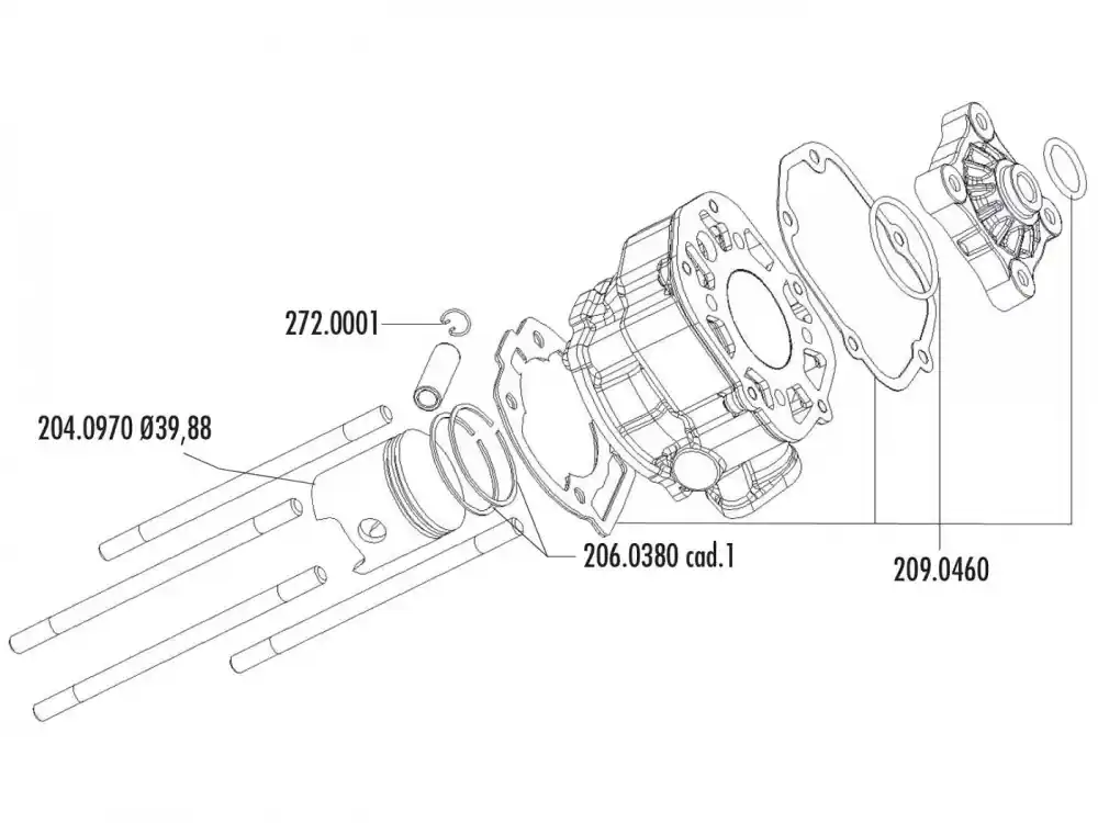 Geprüft Kolben Satz Polini Sport 50ccm 39,88mm für Derbi D50B0