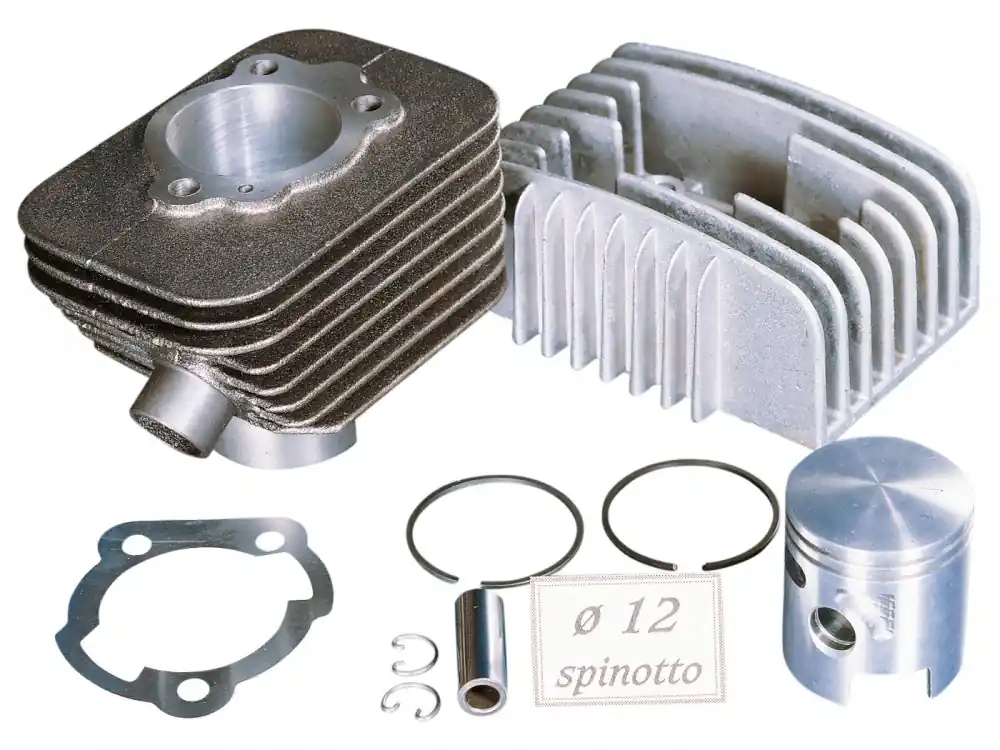 Zylinderkit Polini Grauguss Sport 57ccm 12mm Kolbenbolzen für Piaggio, Vespa Bravo, Boss, Grillo, SI Echt