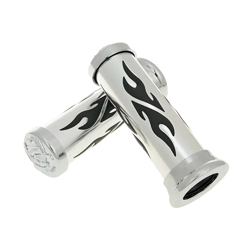 Ausverkauf Griffe Satz Custom Flame Chrom schwarz