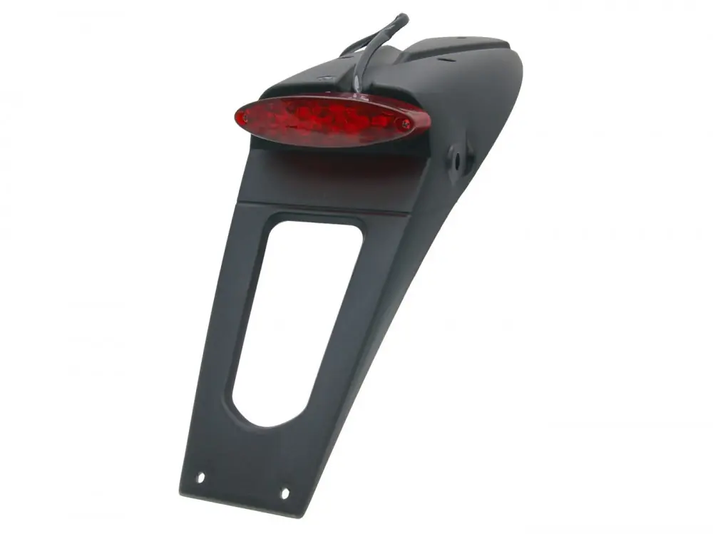 Preisreduziert Halterung Kennzeichen Supermotard / Enduro mit Rücklicht LED rot
