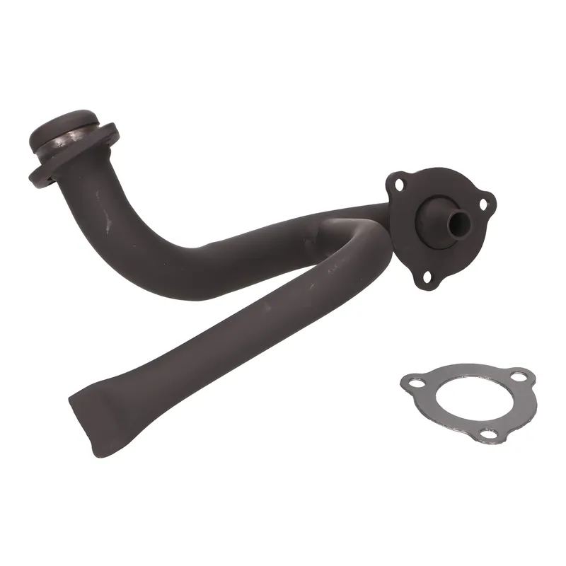 Auspuffkrümmer schwarz mit Staurohr und Drossel für Aprilia SX, RX, Derbi Senda, Gilera RCR, SMT Beliebt