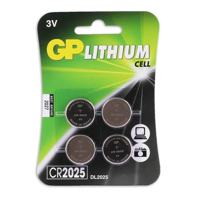 Sofort Bestellen CR2025 Lithium GP Batterie Knopfzellen 3V, 4 Stück