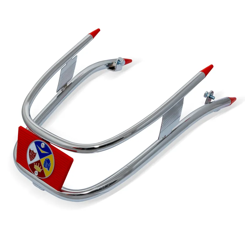 Stoßstange vorne chrom Cuppini, rot für Vespa ET3 50 125 Begrenztes Angebot