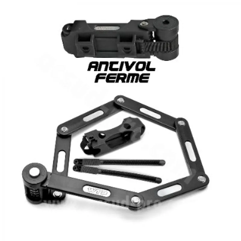 Neue Ware Schloss WTP Faltschloss Zahlenschloss universal mit Rahmenhalterung für Motorrad Roller Quad Fahrrad