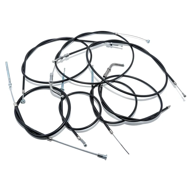 Set - 7x Bowdenzüge - schwarz - KR50 - FL Gas 42mm, mit Alubremsschild hinten Jetzt Kaufen