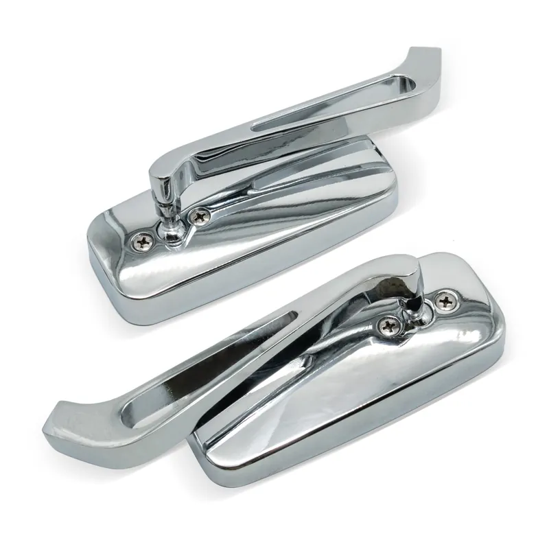 2x Eckige Rückblickspiegel, chrom Markenprodukt