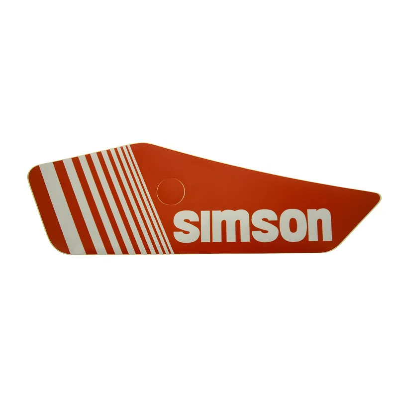 Angebot Simson Klebefolie f. Seitendeckel links - rot / weiß - S53E, S83E