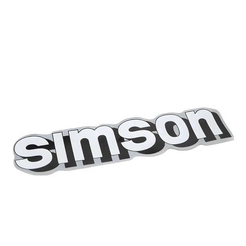 Klebefolie / Aufkleber / Schriftzug "SIMSON" silber / schwarz / weiß für den Tank Direkt Vom Hersteller