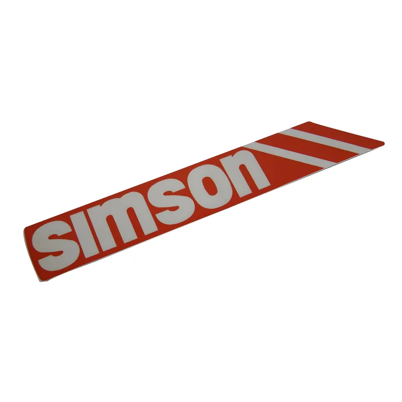 Kracherpreis Simson Klebefolie links - Schriftzug, rot - für Kraftstoffbehälter S53, S83