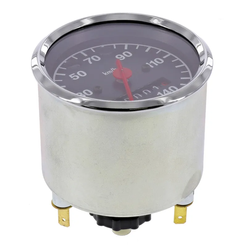 Abverkauf MZ Tachometer ø 80 mm - Kontrollleuchten ROT + GRÜN - 3.0220 / 14 - ETZ125, 150, 250, 251 / 301 (140km / h)