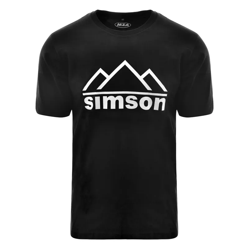 Sonderaktion T-Shirt, Farbe schwarz, Größe XXXL - Motiv SIMSON Berge - 100% Baumwolle