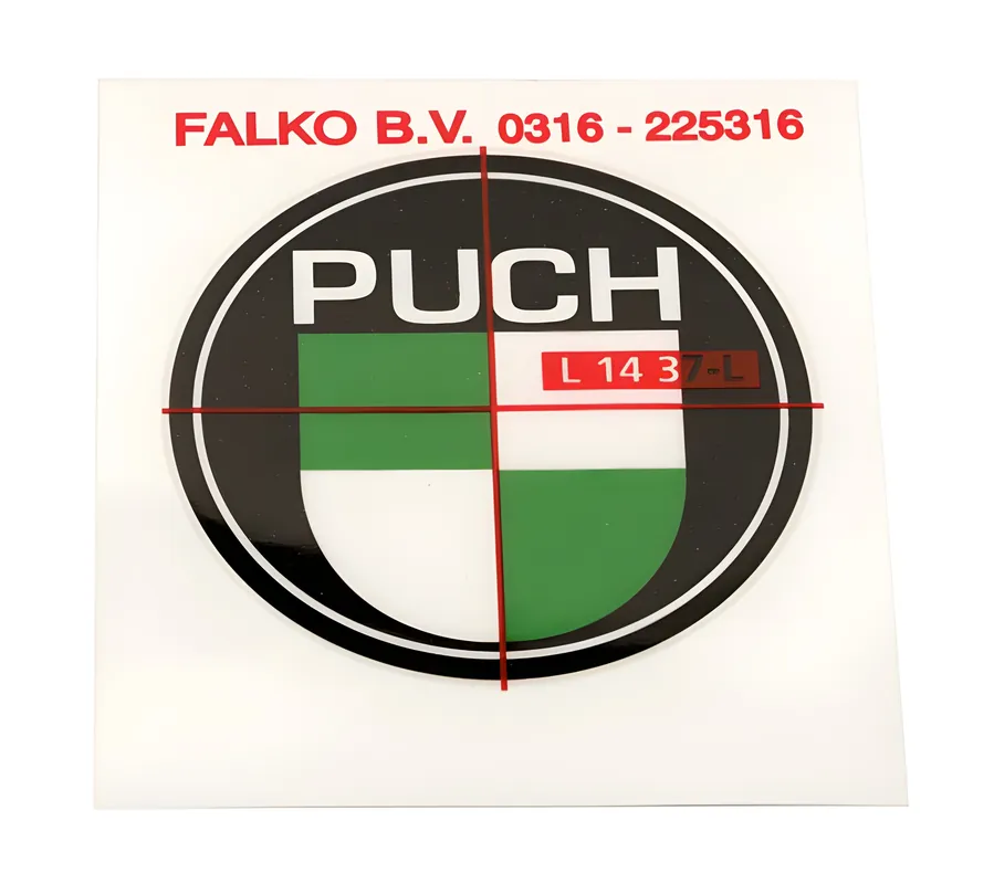Finale Aktion Sticker / Plakette grün/weiß 40mm für Puch